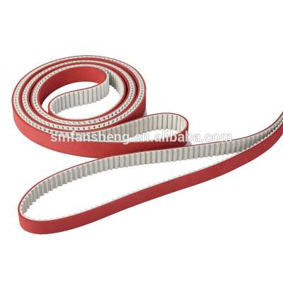 PU Timing Belt with Red blue rubber NBR Coating + NFT NFB